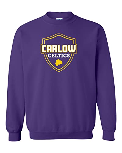 Carlow University Celtics Logo Crewneck Sweatshirt - Purple