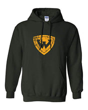 Load image into Gallery viewer, Wayne State Distressed Shield Logo Hooded Sweatshirt - Forest Green
