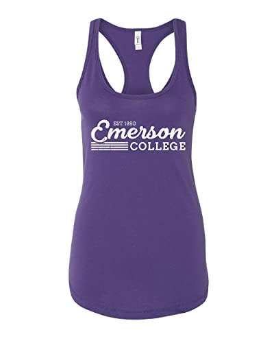 Vintage Emerson College Ladies Tank Top - Purple Rush