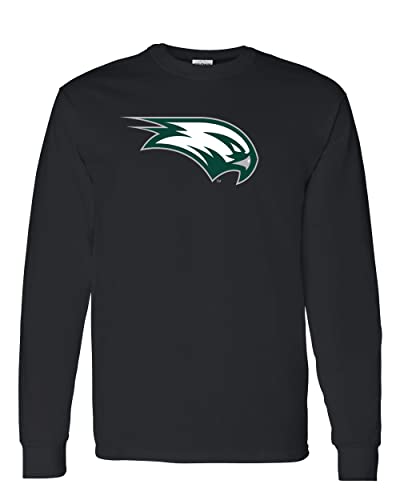 Wagner College Full Color Mascot Long Sleeve Shirt - Black