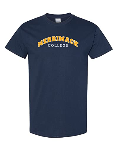 Merrimack College Block Letters T-Shirt - Navy