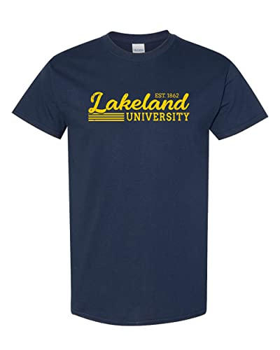 Vintage Lakeland University T-Shirt - Navy