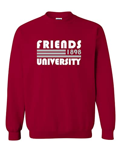 Retro Friends University Crewneck Sweatshirt - Cardinal Red