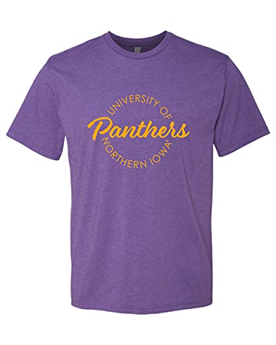 University of Northern Iowa Circular 1 Color Soft Exclusive T-Shirt - Purple Rush