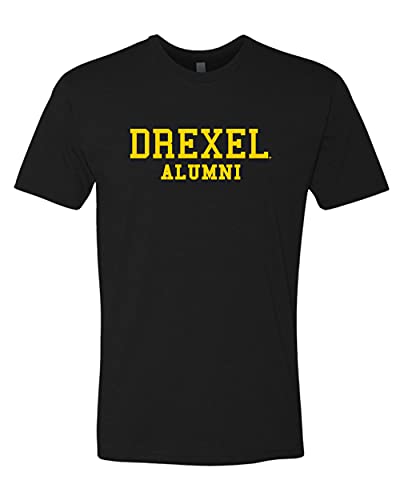 Drexel University Alumni Gold Text T-Shirt - Black