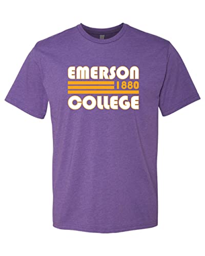 Retro Emerson College Exclusive Soft Shirt - Purple Rush