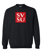 Load image into Gallery viewer, SVSU Block Two Color Crewneck Sweatshirt - Black
