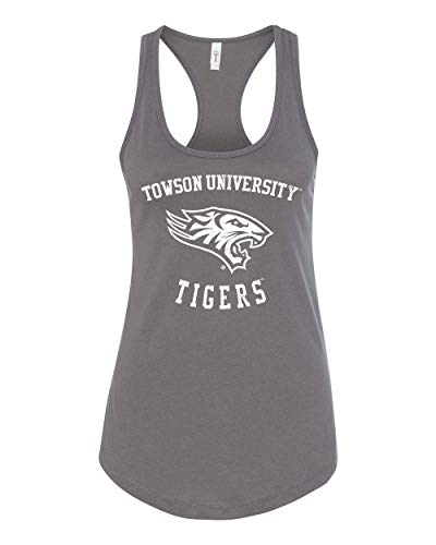 Towson Tigers Distressed One Color Tank Top - Dark Grey