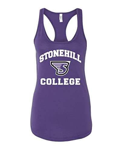 Stonehill College Athletics Logo Ladies Tank Top - Purple Rush