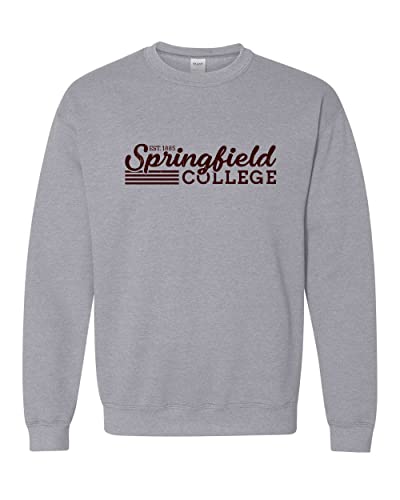 Vintage Springfield College Crewneck Sweatshirt - Sport Grey
