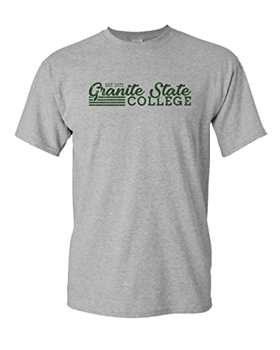 Vintage Granite State College T-Shirt - Sport Grey