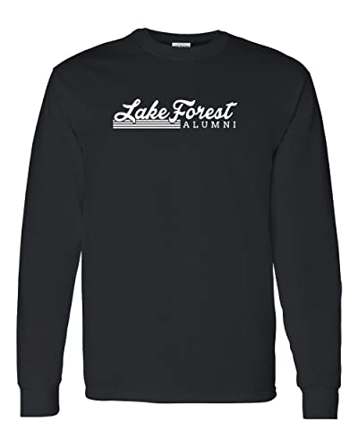Vintage Lake Forest Alumni Long Sleeve T-Shirt - Black