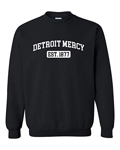 Detroit Mercy EST One Color Crewneck Sweatshirt - Black