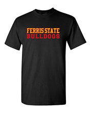 Load image into Gallery viewer, Ferris State Bulldogs Stacked Two Color T-Shirt - Black
