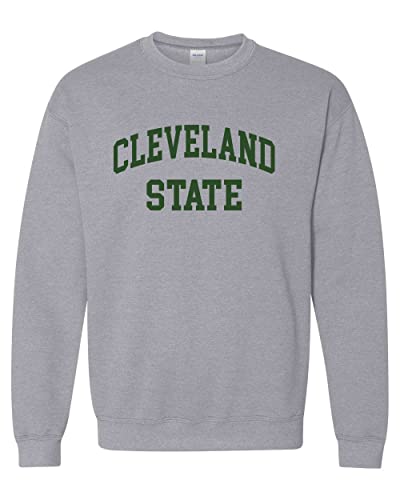 Cleveland State 1 Color Crewneck Sweatshirt - Sport Grey