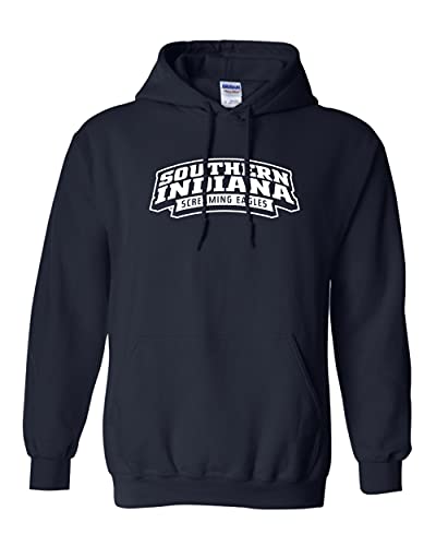 Southern Indiana Screaming Eagles Text Only Logo Hooded Sweatshirt - Navy