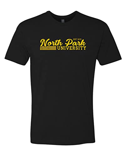 Vintage North Park University Soft Exclusive T-Shirt - Black