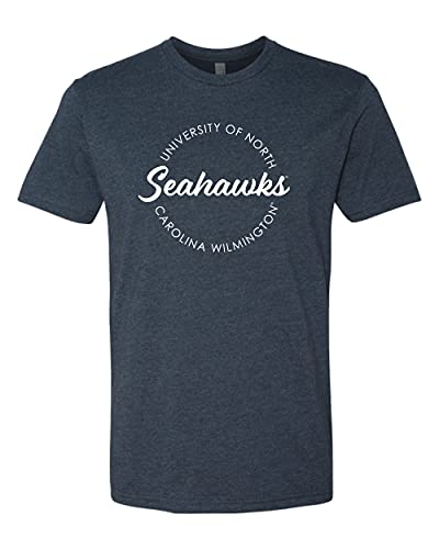 North Carolina Wilmington Circular 1 Color Soft Exclusive T-Shirt - Midnight Navy