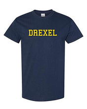 Load image into Gallery viewer, Drexel University Drexel Gold Text T-Shirt - Navy
