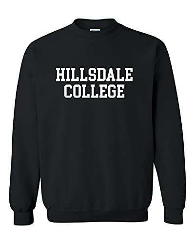 Hillsdale College 1 Color Crewneck Sweatshirt - Black