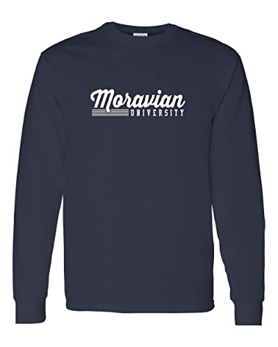 Moravian University Long Sleeve T-Shirt - Navy