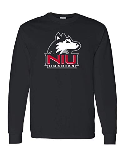 Long Sleeve Northern Illinois University Huskies | NIU Men's/Women's Long Sleeve T-Shirt - Black