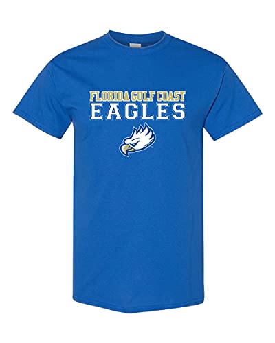 Florida Gulf Coast Eagles Stacked T-Shirt - Royal