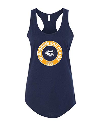 Wisconsin Eau Claire Circle Two Color Tank Top - Midnight Navy
