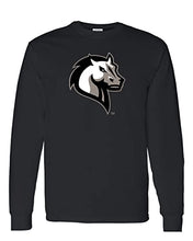 Load image into Gallery viewer, Mercy College Mascot Long Sleeve Shirt - Black

