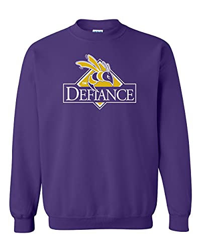 Defiance College Full Logo Crewneck Sweatshirt - Purple