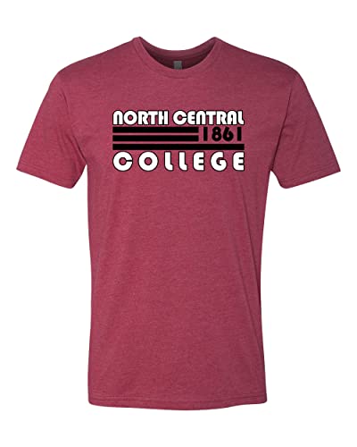 Retro North Central College Soft Exclusive T-Shirt - Cardinal