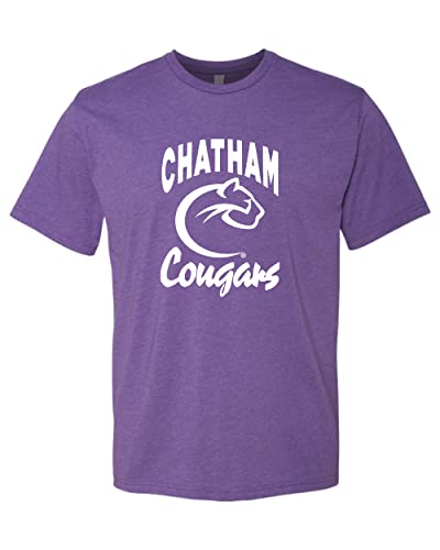 Chatham University Cougars Logo 1 Color Exclusive Soft Shirt - Purple Rush