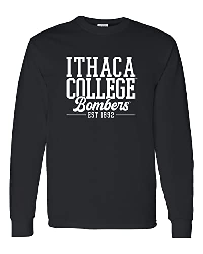 Ithaca College Bombers Alumni Long Sleeve Shirt - Black