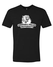 Load image into Gallery viewer, Johnson &amp; Wales University 1 Color Stacked Exclusive Soft Shirt - Black
