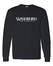 Load image into Gallery viewer, Washburn University 1 Color Long Sleeve Shirt - Black
