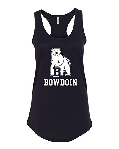 Bowdoin College Polar Bear B Ladies Tank Top - Black