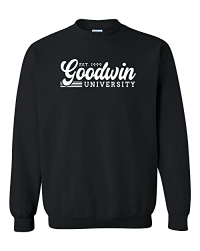 Vintage Goodwin University Crewneck Sweatshirt - Black