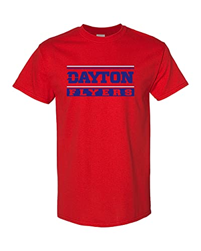 University of Dayton Flyers Text Two Color T-Shirt - Red