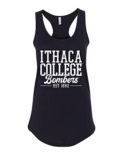 Ithaca College Bombers Alumni Ladies Tank Top - Black