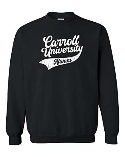Vintage Carroll University Alumni Crewneck Sweatshirt - Black