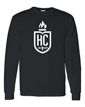 Load image into Gallery viewer, Hilbert College Shield Long Sleeve Shirt - Black
