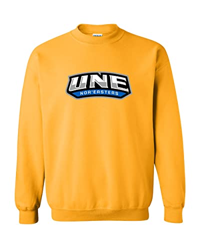 University of New England Nor'easters Crewneck Sweatshirt - Gold