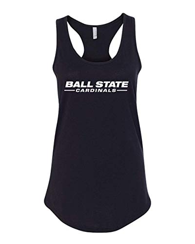 Ball State University Text Only One Color Tank Top - Black