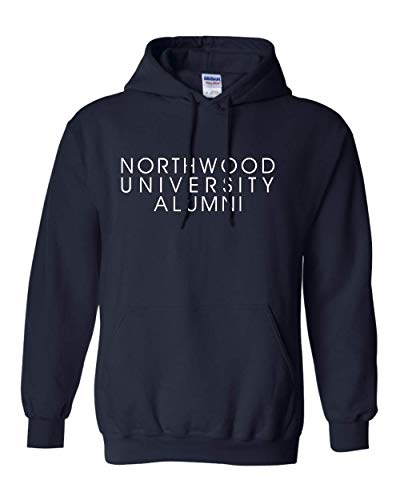 Premium Northwood University Alumni Text One Color Hooded Sweatshirt - Navy