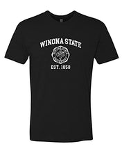 Load image into Gallery viewer, Winona State Vintage Est 1858 Soft Exclusive T-Shirt - Black
