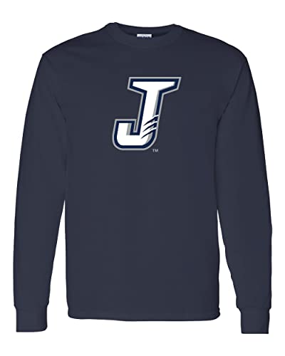 Northern Vermont University J Long Sleeve Shirt - Navy