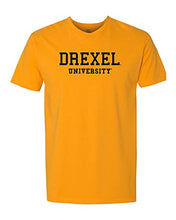 Load image into Gallery viewer, Drexel University Navy Text T-Shirt - Gold
