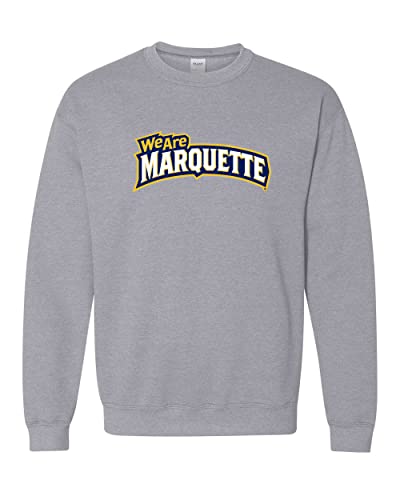 Marquette University We Are Marquette Crewneck Sweatshirt - Sport Grey
