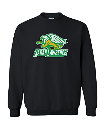 Sarah Lawrence College Mascot Logo Crewneck Sweatshirt - Black