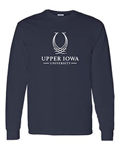 Load image into Gallery viewer, Upper Iowa University 1 Color Long Sleeve Shirt - Navy
